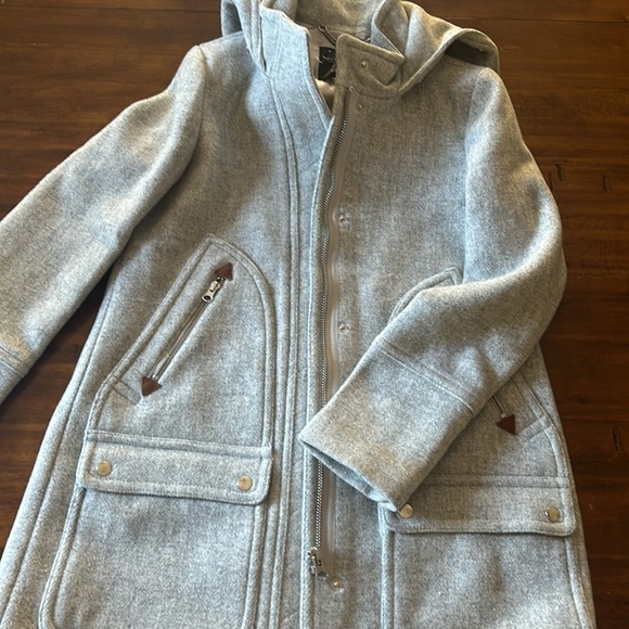 J. Crew New chateau parka Italian stadium-cloth coat BM948 Gray 2 - Picture 2 of 5